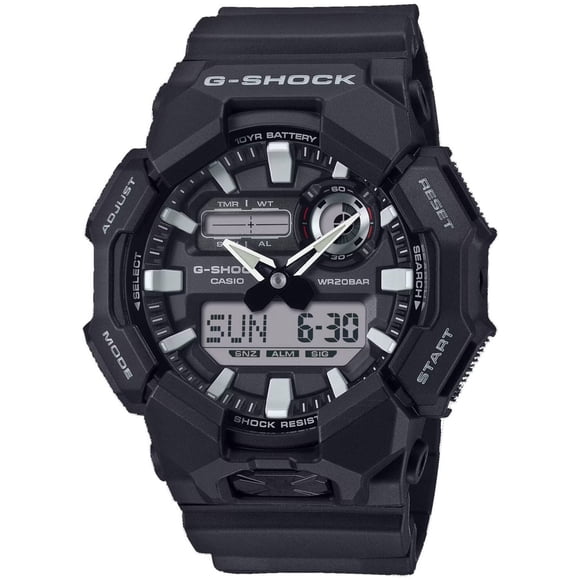 Casio GA010-1A Montre Analogique-Numérique pour Homme G-Shock à Bracelet Noir