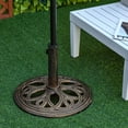 thumbnail image 2 of Outsunny Patio Umbrella Base Stand, Fit Dia. 1.5", 2" Pole, Bronze, 2 of 10