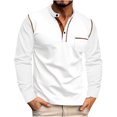 thumbnail image 1 of Birdeem Men Casual Solid Color Button Short Sleeve Turndown Collar Blouse Shirt, 1 of 1