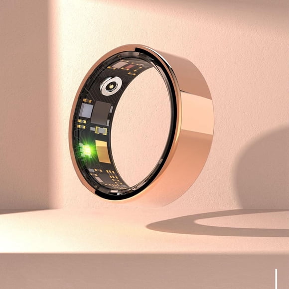 Fitness Ring, Calories Steps Counting Smart Ring 7 Days Long Standby Time Multiple Sports Modes Stainless Steel for Running 7 Inner Dia.: 17.3mm / 0.7in, Circumference: 54.3mm