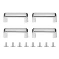 thumbnail image 1 of 4Pcs Metal D-Ring Connector Buckles, Alloy Right Angle Arch Bridge D-Ring Buckles with Screws (Grey, 1.1x0.2Inch), 1 of 6