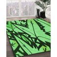 thumbnail image 3 of Ahgly Tapis Rectangulaire Lavable en Machine Intérieur Vert Émeraude Profond, 6 Pieds x 9 Pieds, 3 of 7
