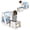 Blue+Gray, variant on Costway 3-In-1 Kids Art Easel with Stool Magnetic Dry-Erase Board with Book Rack Blue