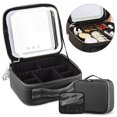thumbnail image 1 of Trousse de Maquillage de Voyage avec Miroir Lumière LED Luminosité Réglable, 1 of 8