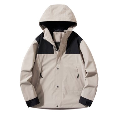 Pisexur Veste Homme Manches Longues Patchwork Coloré Bouton Zip Chandail à Capuchon Décontracté Ample Veste d'Entraînement Mode Légère Coupe-Vent Manteaux Sport Grande Taille Bomber S-4TG