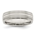 thumbnail image 1 of 925 Sterling Silver 6mm Polished Fancy Size 7.5 Band Ring, 1 of 4