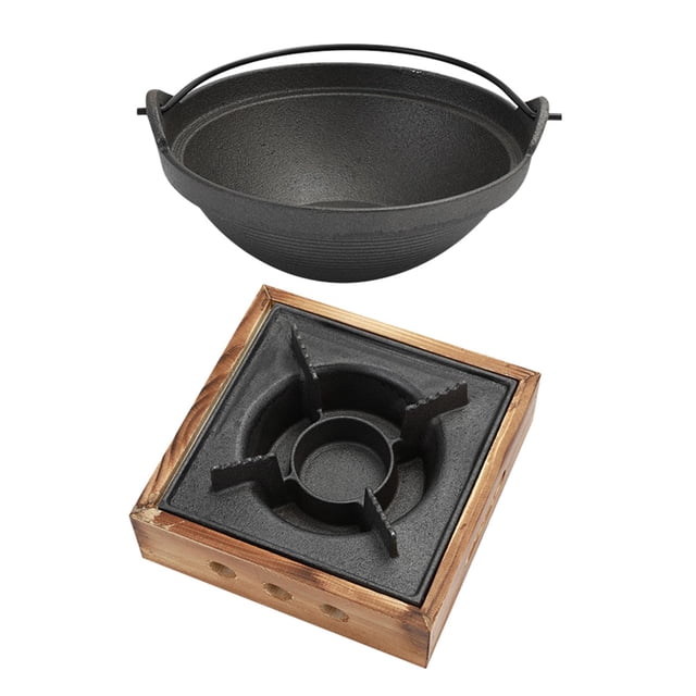 jinwen Camping Furnace with Pot without Lid Fondue Furnace for Outdoor Trekking Cooking L