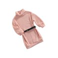 thumbnail image 2 of Kmbangi Robe Tricotée pour Enfants, Jupe à Col Montant avec Ceinture, 2 of 6