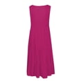 thumbnail image 4 of TIMIFIS Robe Midi d'Été Décontractée Unie Sans Manches pour Femme Grande Taille, Blouse Fluide de Plage et de Fête, 4 of 6