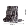 thumbnail image 3 of Japceit Solid Color Plush Blanket Blanket Sofa Blanket Cover Blanket Bed Tail Blanket, 3 of 9