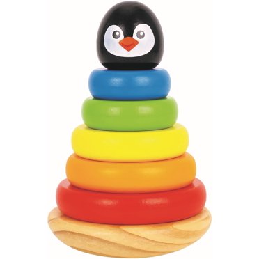 TOOKYLAND Empileur Oscillant en Bois - Jouet Tour Empilable, 12 M+