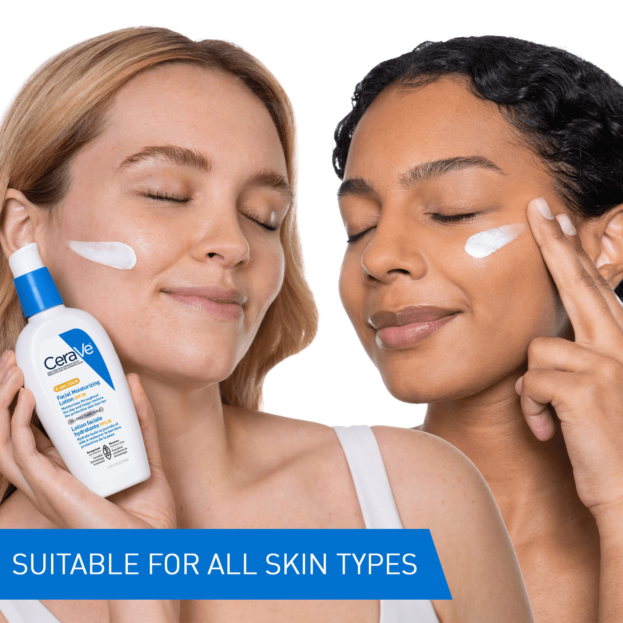 CeraVe Lotion Hydratante AM FPS 30, Hydratant Visage Quotidien avec Céramides et Écran Solaire, 89 ml