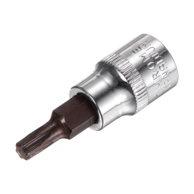 Unique Bargains 3/8-Inch Drive T30 Bit Socket S2 Acier 50mm Longueur Ton Argent