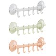 thumbnail image 3 of 2 Pieces Home Bathroom Suction Cup Towel Bar hooks Towel hook rack Removeable Shower Rod 6 Hooks Hanger Towel Bar Suction Towel Rack, 3 of 9