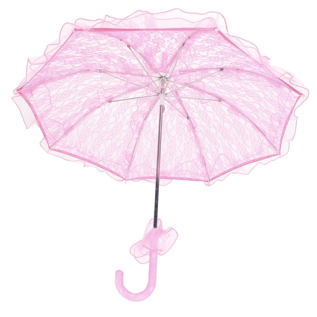 Lace Parasol, Beautiful Bridal Umbrella Lace Embellishment For Photos For Weddings For Parties Pink
