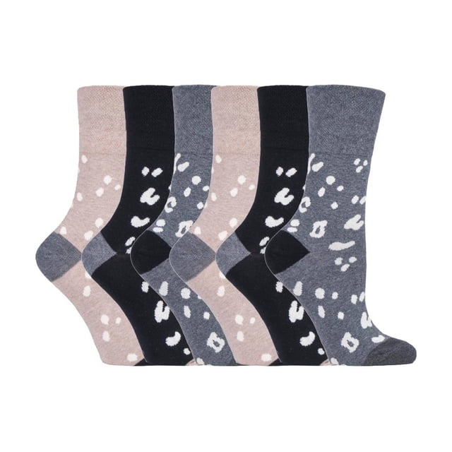 Gentle Grip - 6 Pairs Ladies Gentle Grip Non Elastic Crew Socks