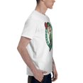 thumbnail image 3 of Celtics de Boston T-Shirt de Base à Manches Courtes pour Homme, Blanc, Moyen, 3 of 4
