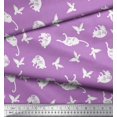 thumbnail image 2 of Soimoi Poly Georgette Fabric Bird & Cat Animal Printed Craft Fabric by The Yard 52 Inch Wide, 2 of 3