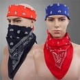 thumbnail image 3 of Douzaine de Bandanas Paisley Multicolores Ensemble Bandana de Cowboy Foulard pour la Tête Double Face, 3 of 9