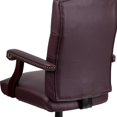 thumbnail image 3 of Pemberly Row Contemporary Leather Swivel Office Chair in Burgundy, 3 of 9