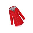 thumbnail image 1 of Veste à Capuche Douce pour Femme Imperméable Manteau de Pluie Extérieur avec Capuche Rouge S, 1 of 4