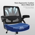 thumbnail image 3 of Ergonomic Office Chair with Extra-Thick Seat, 500 lbs Heavy Duty Mesh Office Chair with Lumbar Support and Flip-Up Armrests, Computer Desk Chair for Home Office, 3 of 9