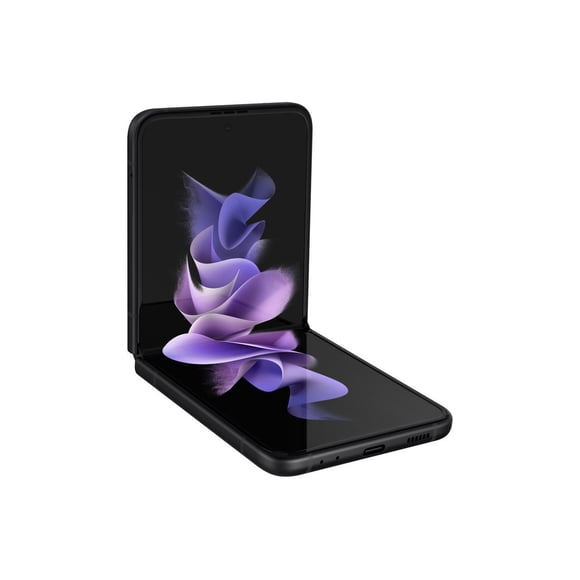 Samsung Galaxy Z Flip 3 5G 128GB US Unlocked Phantom Black|OEM charger w/ type C cable|