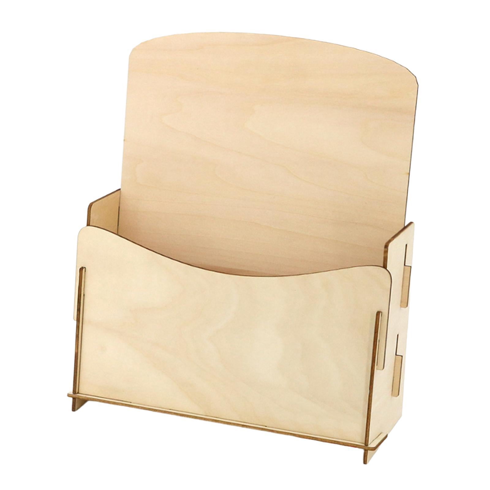 Siruishop Magazines Rack DIY Greeting Card Display Stand for Bedroom Living Room Office 12x7x17cm
