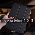 thumbnail image 1 of For ipad mini 5 4 3 2 1 Case Leather Stand Smart Tablet Cover Skin For iPad Mini 4 Case Mini 2 3 1 Mini 5 2019 Protective Shell Mini 123 Black, 1 of 6
