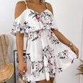thumbnail image 2 of Fridja Blouse Décontractée d'Été pour Femmes à Volants Manches Courtes Robe Ample, 2 of 9