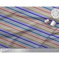 thumbnail image 2 of Soimoi Velvet Fabric Horizontal Stripe Print Fabric by The Yard 58 Inch Wide, 2 of 5