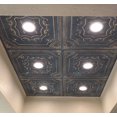 thumbnail image 2 of Tuile de Plafond en Faux Étain PVC à Insérer, à Coller 2'x2', Or Fumé, 2 of 8