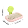 thumbnail image 3 of PRETXORVE Soap Household Bathroom Suction Cup Wall Mounted Non Perforated Soap Drainage Bathroom Storage Rack, 3 of 6