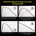thumbnail image 3 of Cow Nose Piercing Needle,  Steel Cattle Nose Piercing Needle with Hole for Farm, 3 of 7