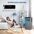 thumbnail image 2 of Ourlova 8,000 BTU Portable Air Conditioner Cools Rooms Up to 350 Sq.Ft, 3-In-1 Functionality, Quiet Operation, Remote Control,24H Timer, 2 of 4