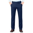 thumbnail image 1 of FRSASU Pantalon Habillé Extensible pour Hommes Coupe Classique Taille Extensible devant Plat Pantalon de Complet pour Hommes Bleu Foncé, 1 of 6