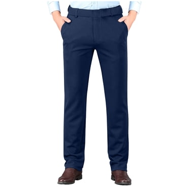 hotojiny Dress Pants for Men Classic Fit Wrinkle-Free Formal Pants Fashion Straight Leg Work Pants for Business