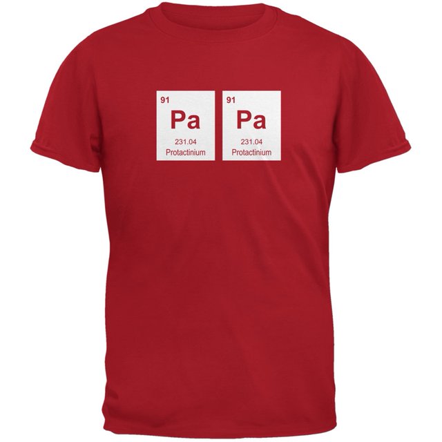 Father's Day - PaPa Periodic Elements Red Adult T-Shirt
