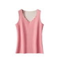 thumbnail image 1 of RXIRUCGD Chandail Décontracté pour Femmes Col Rond Sans Manches Haute Élasticité Garde au Chaud sous-Vêtements Hauts (Rose, Taille : L), 1 of 2