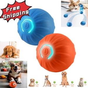Shaky Ball Toy for Dogs, Interactive Dog Toys,2.05in Dog Balls, 2025 New Upgraded Motion Activated Automatic Rolling Ball Toys, for/Small/Medium/Large Dogs,USB Rechargeable (Blue+Orange)