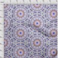 thumbnail image 4 of oneOone Rayon Medium Blue Fabric Mandala Craft Projects Decor Fabric Printed By The Yard 56 Inch Wide, 4 of 5