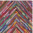 thumbnail image 3 of Safavieh Nantucket Collection NAN141A Handmade Abstract Chevron Pink and Multi Cotton Runner (2'3" x 14'), 3 of 3