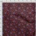 thumbnail image 4 of oneOone Rayon Maroon Fabric Floral Sewing Craft Projects Fabric Prints By Yard 56 Inch Wide, 4 of 4