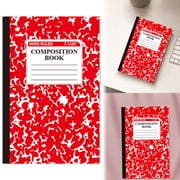 Wide Ruled Notebook Composition Notebooks Wide Ruled Composition Book Wide Notebook PaperSewn Binding Cover Assorted Colors,A5,30 Sheets/60 Pages,Red