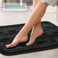 thumbnail image 3 of Clara Clark Bathroom Rugs, Velvet Memory Foam Bath Mat, Ultra Soft Non Slip and Absorbent - Waffled - Large - Black, 3 of 6