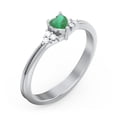 thumbnail image 3 of Birthstone Heart Ring with Shoulder Accents - Emeral (May), 3 of 4