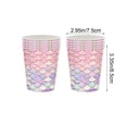 thumbnail image 3 of Girls Birthday Party Disposable Tableware Set | Colorful Scale Pattern Paper Plates Cups Napkins | 10/20Pcs Sturdy Paper Party Supplies | Mermaid Theme Kids Celebration Decor, 3 of 6