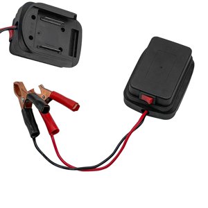 Battery Adapter for BL1830 BL1840, Power Tool to Car Jump Starter Converter with Thickened Copper Clips, Portable Booster for Outdoor Auto Repair, Black
