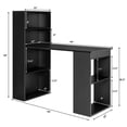 thumbnail image 3 of Costway Computer Desk Writing  Workstation Office w/6-Tier Storage Shelves Black, 3 of 10