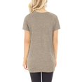 thumbnail image 4 of Birdeem T-Shirt Blouse à Manches Courtes à Col en V Uni pour Femmes, Coupe Ample, 4 of 5